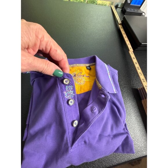 Robert Graham Men's Purple Short Sleeve 100% Cotton Pique Polo Shirt M - Picture 9 of 9